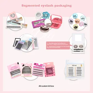 Custom Cut Lash Packaging Diy Lash Bonder Fluffy Mink Eyelash Bulk Eyelashes Curl 16Mm Mink Lashes With Packaging Boxes