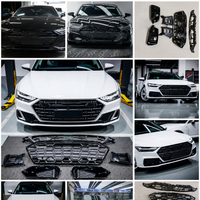 Kit de mise à niveau de cadre de phare antibrouillard style nid d'abeille S7 2025 pour Audi A7 C8 2019-2025 – Pièce auto de rechange en gros