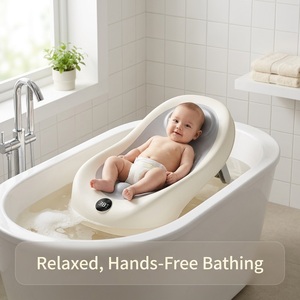 Transat de Bain Intelligent pour Bébé avec Affichage de Température, Coussin en TPE Doux, Pliable, Rangement Suspendu, Nouveau-né+, Personnalisation OEM - Product Image 1