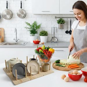 Wooden Pegboard <b>Kitchen</b> Organizer L Size Dishwasher Safe For Tableware Storage - Product Image 1