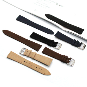 Bracelets de montre en <span class=keywords><strong>cuir</strong></span> suédé vintage sur mesure OEM, 20 mm, adaptés à différents types de montres - Product Image 1