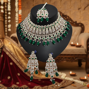 New High Quality <b>Gold</b> Plated Copper Imitation Vintage Designer Choker Necklace <b>Set</b> Earrings Bridal Indian Wedding Party Gift - Product Image 3
