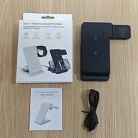 Station de recharge sans fil 3-en-1 en gros, compatible voiture PD, charge rapide 15W pour téléphones, écouteurs et oreillettes connectées
