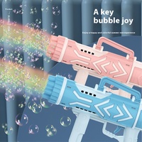 Pistolet à bulles PC lumineux de poche unisexe entièrement automatique Style Gatling populaire pour enfants-Internet Celebrity Made Durable Plastic