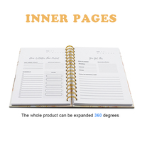 Cuadernos service d'impression de carnet de notes logo de couverture personnalisé personnaliser le planificateur de reliure à spirale A4 A5 avec boîte