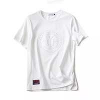 Camiseta de Algodón Supima Orgánico de Alta Calidad para Hombre al por Mayor con Estampado Gráfico y Repujado 3D Personalizado de Talla Grande en Diseño Liso Tejido