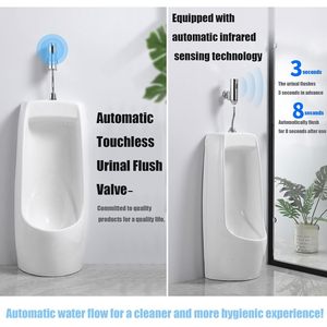 Lychee Light Automatic Touchless Urinal Flush Valve Sensor Brass Wall Mounted 0.5 Inch Outlet 25-80 Psi Pressure Range - Product Image 2