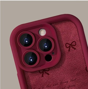 Rouge foncé Bowknot Poignet Longe Lentille Protection TPU Housse de Téléphone Portable pour Iphone 6 7 8 X Xr Xs 11 12 13 14 15 16 17 Pro <span class=keywords><strong>Max</strong></span> - Product Image 5