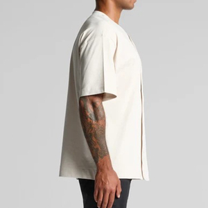 Camicia Estiva Casual da <span class=keywords><strong>Uomo</strong></span> in Lino e Cotone Traspirante, Colletto Baseball, Manica Corta, Bottoni, Bianca, per Uso Quotidiano di Lusso - Product Image 2