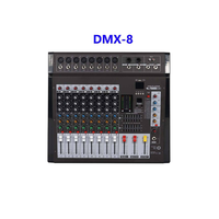 Mixer Power Amplifier DMX-8 8-Channel Laris Manis, Prosesor Efek USB, Fungsi Mixer Profesional
