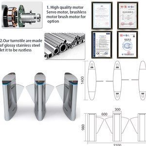 Barrière à clapet personnalisable Mingxu pour école, bibliothèque, campus, tourniquet de sécurité avec fonction anti-tailgating et système de reconnaissance - Product Image 2