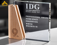 Trophée personnalisé en cristal gravé 2026 – Design créatif, innovation professionnelle, plaque d'entreprise pour récompenses spatiales et domestiques