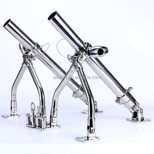 <span class=keywords><strong>Double</strong></span> stabilisateurs en acier inoxydable porte-canne à pêche accessoires de bateau porte-canne à pêche avec bouton et base - Product Image 2