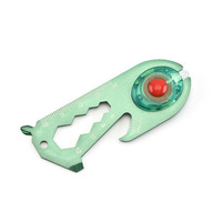 Outil de poche multi-outils pour carte de crédit de survie pour clé, tournevis, règle, briquet à led avec décapsuleur logo personnalisé