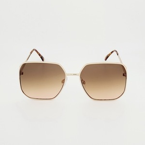 Hexagon Gold Gafas de Sol de protección UV de gran tamaño para mujer Moda Gafas de calidad superior - Product Image 2