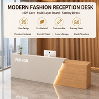 Comptoirs de réception modernes en bois sur mesure pour bureaux, salles de sport, salons, hôtels, salons de beauté et espaces de consultation