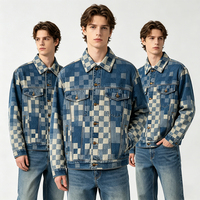 Veste en jean personnalisée de haute qualité, veste vintage de créateur pour homme, taille plus, streetwear, vestes en jean pour homme