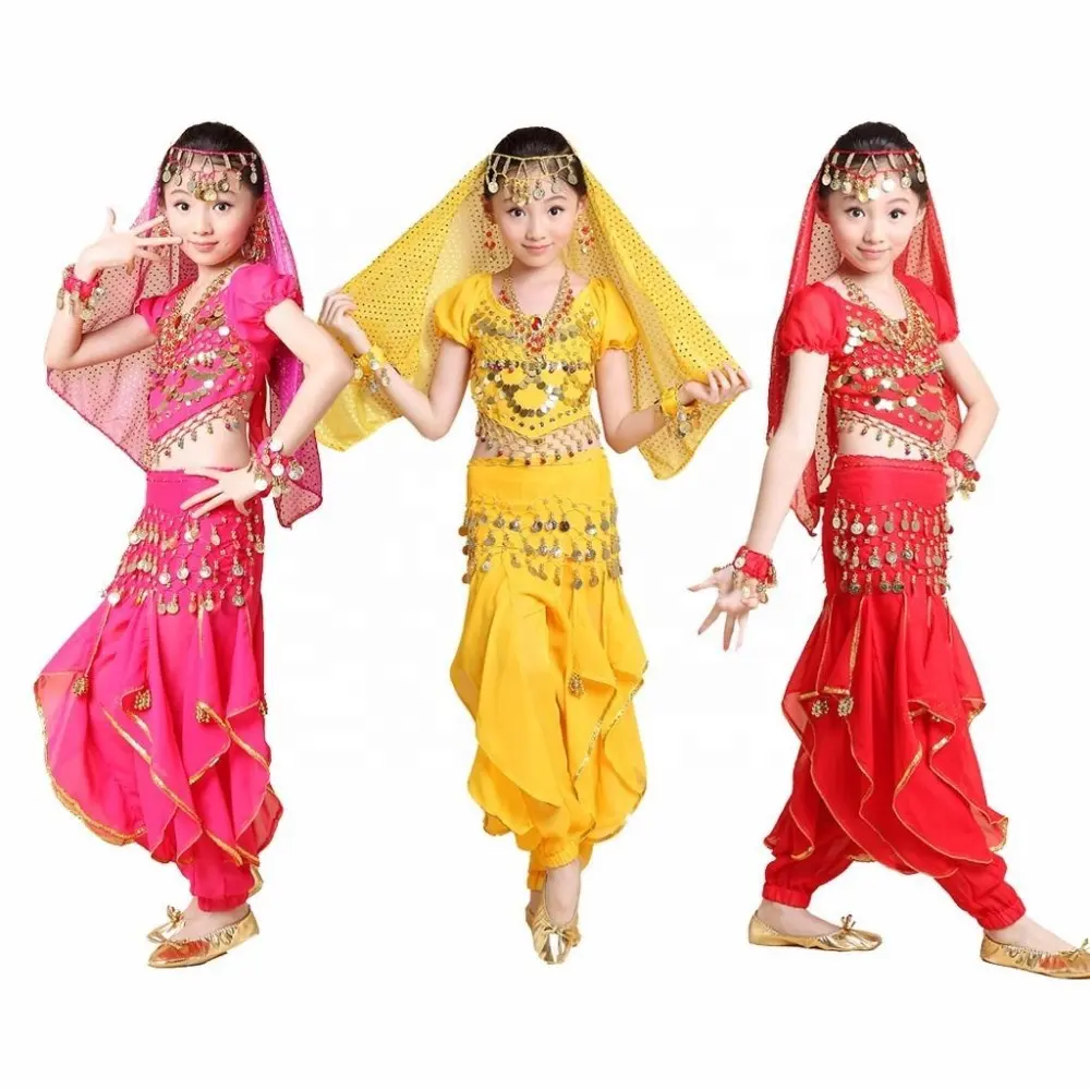 BestDance KID's Indian Dance belly dance costumes children Suit for Girl Belly Dance Children's Christmas Party Clothing