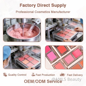 Professional Dual-Texture Waterproof Face Blusher Highly Pigmented Long Lasting Velvet <b>Matte</b> Dewy Glow Hybrid <b>Blush</b> Powder - Product Image 6