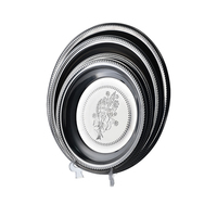 Nouvelle grande assiette en acier inoxydable plateau rond en acier inoxydable de taille différente plaque ronde pour les ménages hôtels cuisine
