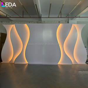 Panel Latar Belakang Pernikahan Akrilik Grosir Pabrik LEDA, Latar Panggung Lampu LED Elegan untuk Dekorasi Aula Pesta Pernikahan - Product Image 4