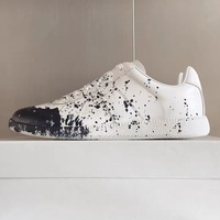 Chaussures de sport légères et respirantes en maille, peintes à la main, style graffiti, design bas, pour la marche décontractée