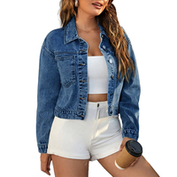 2025 haute qualité femmes Jean vestes et manteaux trou-souhait court Denim veste