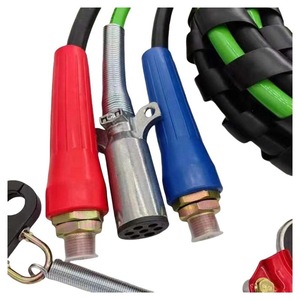 Kit de tuyau d'air de frein de camion, connecteur à 3 voies avec coupleurs et raccords pour la réparation et le remplacement du système de freinage de remorque - Product Image 2