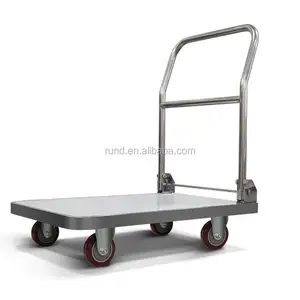 Logistik Stainless Steel Gerobak Platform Trolley Gerobak