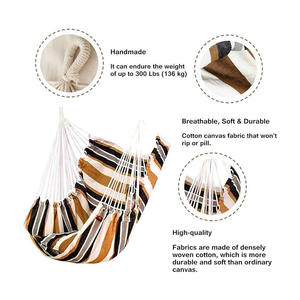 Silla Colgante Tipo Hamaca, Silla Colgante con Bolsillo, Tejido de Algodón para Mayor Comodidad y Durabilidad, Perfecta para Exteriores - Product Image 2