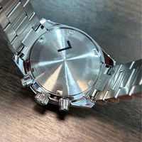 Jam Tangan Pria Seikot Bisnis Stainless Steel Quartz Dial Kristal Safir Tahan Air 100M Tampilan Kalender Jam Tangan.