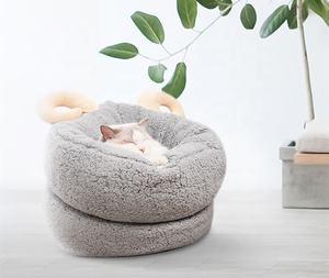 ที่นอนสัตว์เลี้ยงสุดสร้างสรรค์เตียงแมวผ้าฟลีซนุ่มให้ความอบอุ่นและนุ่มขึ้นสำหรับแมวและสุนัขตัวเล็ก - Product Image 3