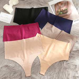 ハイウエストスポーツアンチピンチヒップセクシー女性用下着跡のつかないアイスシルクT字型ヨガGストリング女性用パンティー - Product Image 2