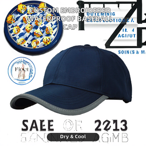 หมวกเบสบอล MEFSON คุณภาพดีที่สุด แบบ 6 แผง ผลิตจากไนลอน ปรับแต่งได้ ปักมือ ระบายอากาศได้ดี กันน้ำ ปรับขนาดได้ เหมาะสำหรับทุกเพศ สวมใส่สบาย - Product Image 2