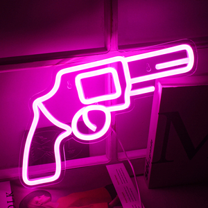 Ineonlife Letrero de neón Pistola de luz Led personalizado AK 47 Super Cool Lámpara de noche colgante Sala de juegos Tienda Fiesta Decoración de pared personalizada - Product Image 1