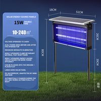 Hot-Selling Outdoor Double-Tube Solar Powered Ultraviolet Mosquito Killer Fly Killer Insect Killer Convient pour les fermes de cours