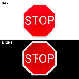 Segnali Stradali di <span class=keywords><strong>Stop</strong></span> Riflettenti di Grado Diamante, Alta Intensità, Prismatici, in Alluminio, Protetti dai Raggi UV - Product Image 4