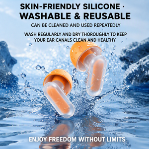 Bouchons <span class=keywords><strong>d</strong></span>'oreilles en silicone lavables et réutilisables pour le confort, l'insonorisation, les chantiers, les voyages en <span class=keywords><strong>avion</strong></span>, la protection contre le ronflement et le travail - Product Image 2