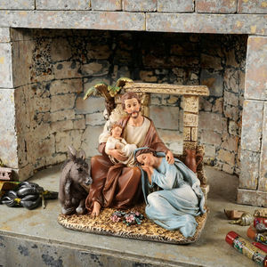 स्टॉक उत्पाद 18cmh राल पवित्र परिवार नटिविटी आकृति कैथोलिक धार्मिक मूर्तियों आभूषण मॉडल पैटर्न - Product Image 3