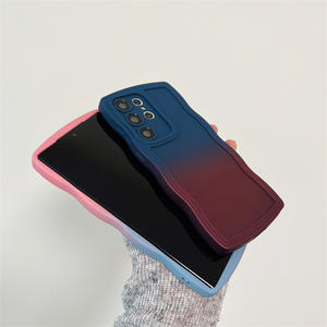 Funda de teléfono bicolor con diseño de ondas compatible con Samsung NOTE20, Samsung S23 ULTRA y Samsung S23 con efecto degradado. - Product Image 3