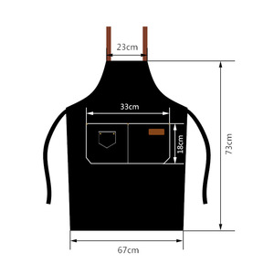 Tablier à bavette <span class=keywords><strong>de</strong></span> chef et <span class=keywords><strong>de</strong></span> salon en coton et polyester avec logo personnalisé OEM Cuisine Cuisine et beauté Coiffeur pour le nettoyage <span class=keywords><strong>Serveuse</strong></span> - Product Image 4