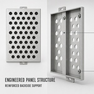 Revestimiento de Fachada Perforado, Panel de Pared Exterior Ranurado, Revestimiento para Exteriores de Edificios a Gran Escala - Product Image 3