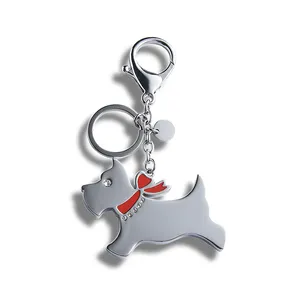 Zinc Keychain Custom Cute Puppy High Quality Keychains Dog Animals Zinc Alloy Keychain