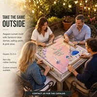 Tapis de souris pliable de haute qualité en caoutchouc naturel de 31,5 pouces avec bords cousus, tapis de mahjong pour le mahjong américain