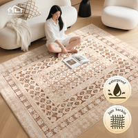 Dsermer Persischer Luxus Polypropylen Moderner Blumenteppich & Teppiche für Wohnzimmer und Schlafzimmer Haustierfreundlich