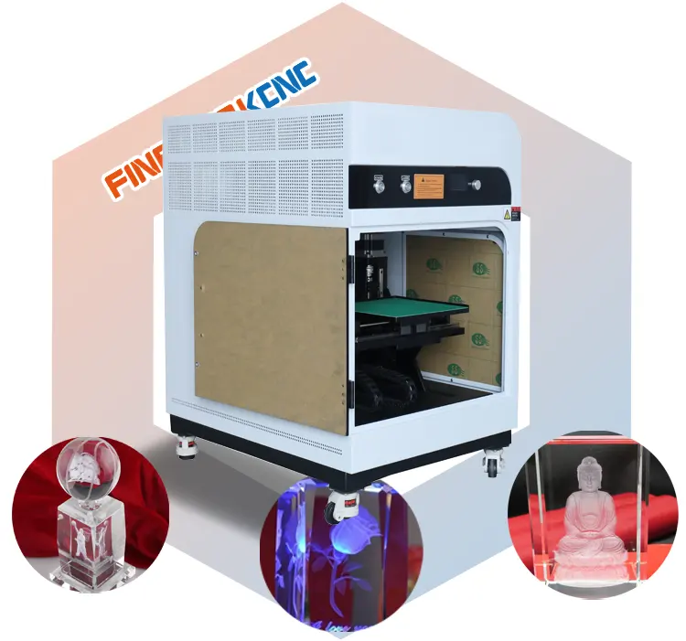 Cnc 2d Co2 Gravierte Kristall würfel Gravur Preis in 3D Kalt laser Druck geräte Maschine für Kiesel glas