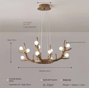 Modern Minimalist Japanese Style <strong>Stag</strong> Horn Chandelier Nordic Style Wood Tree Branch <strong>Lamp</strong> for Living Pendant Lights - Product Image 6