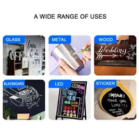 Marqueur à craie liquide blanche effaçable sans poussière, stylo de marquage pour tableau blanc soluble dans l'eau, fournitures scolaires et de bureau