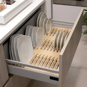 Armoire de cuisine en bois robuste Armoire compacte équipée de tiroirs <span class=keywords><strong>Kitchenette</strong></span> murale peu encombrante pour cuisines de petits appartements - Product Image 4