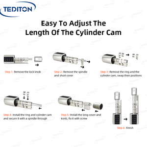 Tediton OEM Serrure de Porte Intelligente Numérique Réglable Sans Clé Wi-Fi Européenne Tuya App Empreinte Digitale Ttlock Cylindre de Serrure Intelligent - Product Image 5